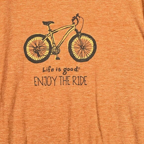 LIFE IS GOOD Enjoy the Ride‎ Bicycle Men's Large Long Sleeve T-Shirt - Picture 1 of 10